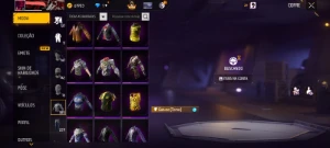 Conta antigassa de free fire com camisa de rank antigas