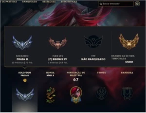 CONTA PARA MAIN KATARINA *NICK RARO* +650rp - League of Legends LOL