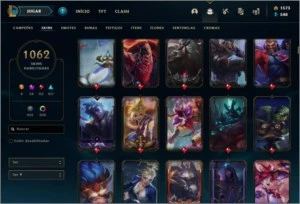 Conta criada desde 2013 - com 1010 Skins e muitas molduras. - League of Legends LOL