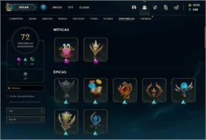 Conta criada desde 2013 - com 1010 Skins e muitas molduras. - League of Legends LOL
