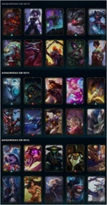 Conta League Of Legends - SEASON 3, PLATINA IV, 101 Skins LOL