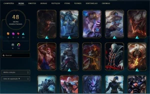 Conta Diamante 1 Ex Mestre 50 Skins - League of Legends LOL