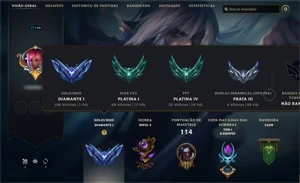 Conta Diamante 1 Ex Mestre 50 Skins - League of Legends LOL