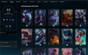 Conta Diamante 1 Ex Mestre 50 Skins - League of Legends LOL