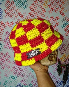 Bucket quadriculado ferrari - Artesanato e Personalizados