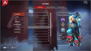 CONTA APEX HERANÇA DO OCTANE MESTRE S9 E DIAMANTE 1 S10 - Apex Legends