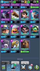 Conta Clash Royale com 10 cartas lendária