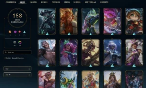 Conta Lol + 158 Skins E 1 Milhão E 600 Mil De Maestria! - League of Legends