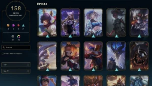 Conta Lol + 158 Skins E 1 Milhão E 600 Mil De Maestria! - League of Legends