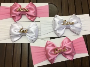 Laço de Cabelo Personalizado com Nome