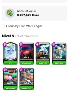 Conta top Clash Royale +de 3 anos de uso