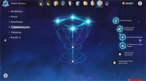 Conta genshin impact AR 52 Xiao, Zhong li, Eula , Mona, jean
