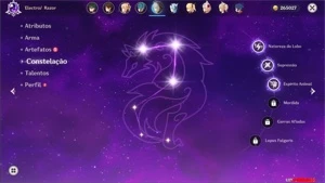 Conta genshin impact AR 52 Xiao, Zhong li, Eula , Mona, jean