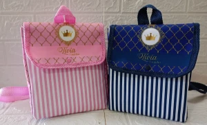 Kit 10 Mini Mochilas Infantis Personalizadas 24 x 18 cm