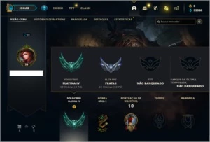 Conta Platina 4 Sem Email Confirmado - League of Legends LOL
