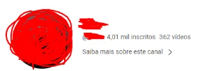 canal ytb 4k de inscritos e 4M de views - Outros