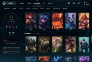 Conta de LoL plat2 ex diamond1, 97 skins main sup - League of Legends