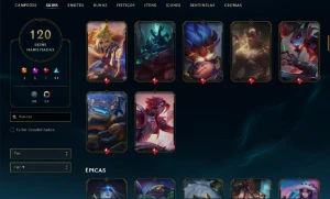 Conta Lol Diamante 1 Todos Champs 120 Skins Borda De Mestre - League of Legends