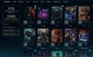 Conta Lol Diamante 1 Todos Champs 120 Skins Borda De Mestre - League of Legends