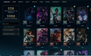 Conta Lol Diamante 1 Todos Champs 120 Skins Borda De Mestre - League of Legends