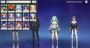 AR24-Scara com Tulay+Diluc com Tumulo+Oração+6 tiros - Genshin Impact