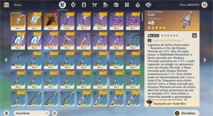 AR24-Scara com Tulay+Diluc com Tumulo+Oração+6 tiros - Genshin Impact