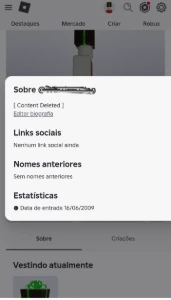 Conta Roblox 2009 ULTRA RARA | ID 7 Dígitos + Boné Vintage 2