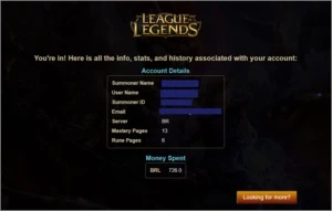 Conta League of Legends - SOLODUO: PLAT5 FLEX: D5 LOL