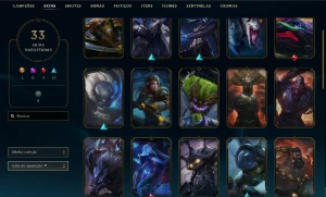 Prata 4 com 70 Champs e 34 Skins ( TOP / JG ) - League of Legends LOL