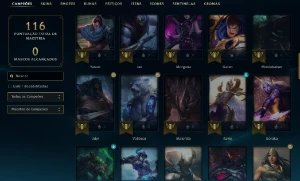 Prata 4 com 70 Champs e 34 Skins ( TOP / JG ) - League of Legends LOL