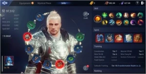 Guerreiro Level 75, 97k  (94k sem clan). - MIR4
