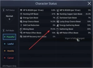 Guerreiro Level 75, 97k  (94k sem clan). - MIR4