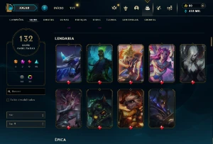 Fullacesso - Conta De 2012 - 132 Skins - Level 518 - 166 Cam - League of Legends LOL