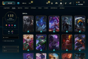 Fullacesso - Conta De 2012 - 132 Skins - Level 518 - 166 Cam - League of Legends LOL