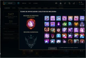 League of legends conta Platina 4 com passe 111Skins LOL