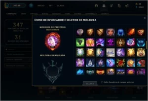 League of legends conta Platina 4 com passe 111Skins LOL