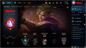 League of legends conta Platina 4 com passe 111Skins LOL