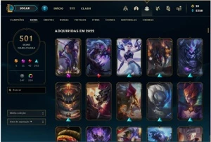 CONTA LOL 501 SKINS - League of Legends
