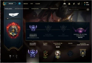 CONTA COM 228 SKIN E ÍCONE DE DESAFIANTE - League of Legends LOL