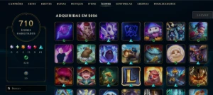 Conta Lol Premium Br — Lvl 1100 | 622 Skins | Todos Os Champ - League of Legends