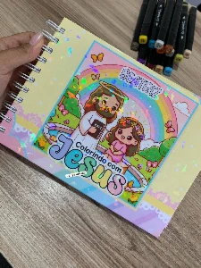 PDF do Livro de colorir infantil Colorindo com Jesus 2x1