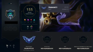 ⭐ Diamante 3 ⭐155 skins ⭐ - League of Legends LOL