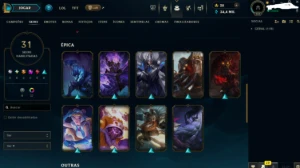 Conta Ouro 3 Mmr Bom 31 Skins 6 Skin Lendaradia 2 Skin Ultim - League of Legends LOL