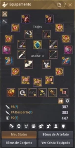 Conta Black Desert SA ENDGAME 830 GS