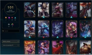 Conta league of legends com 101 skins, gold 3 LOL