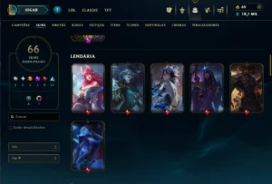 Conta Elo Prata iv com 66 skins Honra 4 e 153 campeoes - League of Legends LOL