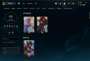 Conta Elo Prata iv com 66 skins Honra 4 e 153 campeoes - League of Legends LOL