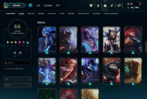 Conta Elo Prata iv com 66 skins Honra 4 e 153 campeoes - League of Legends LOL