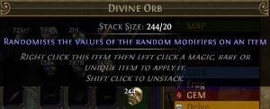 244 Divine Orb - Liga Settlers Of Kalguur - Path Of Exile