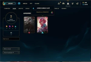 Conta ouro 3 com 31 Champs e 2 Skins +2 Fragmentos - League of Legends LOL